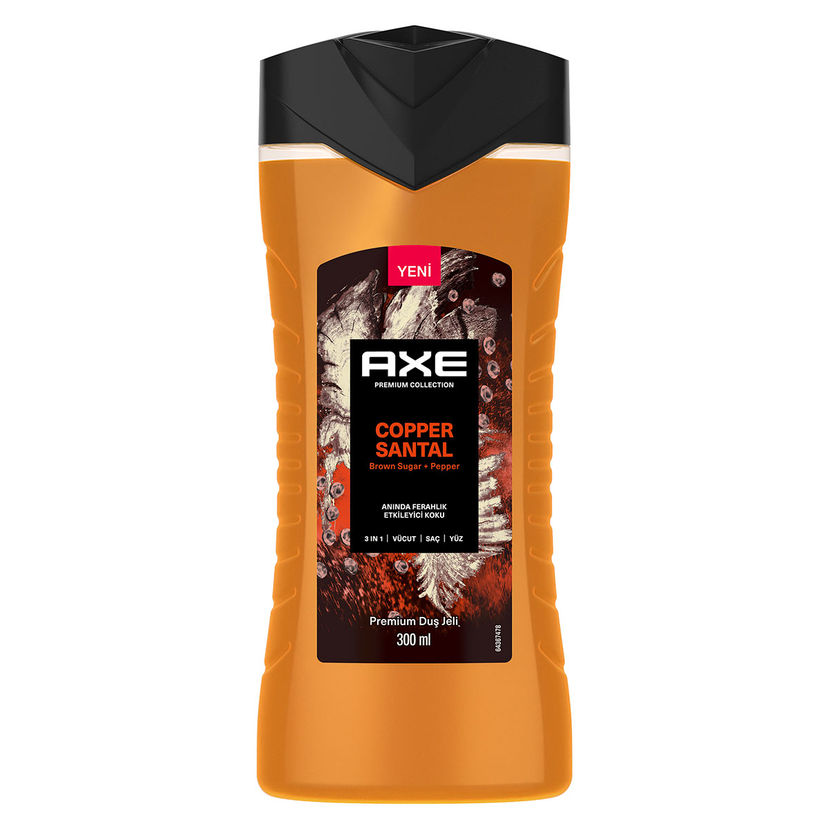 Axe Copper Santal 3 in 1 Duş Jeli 300 ML
