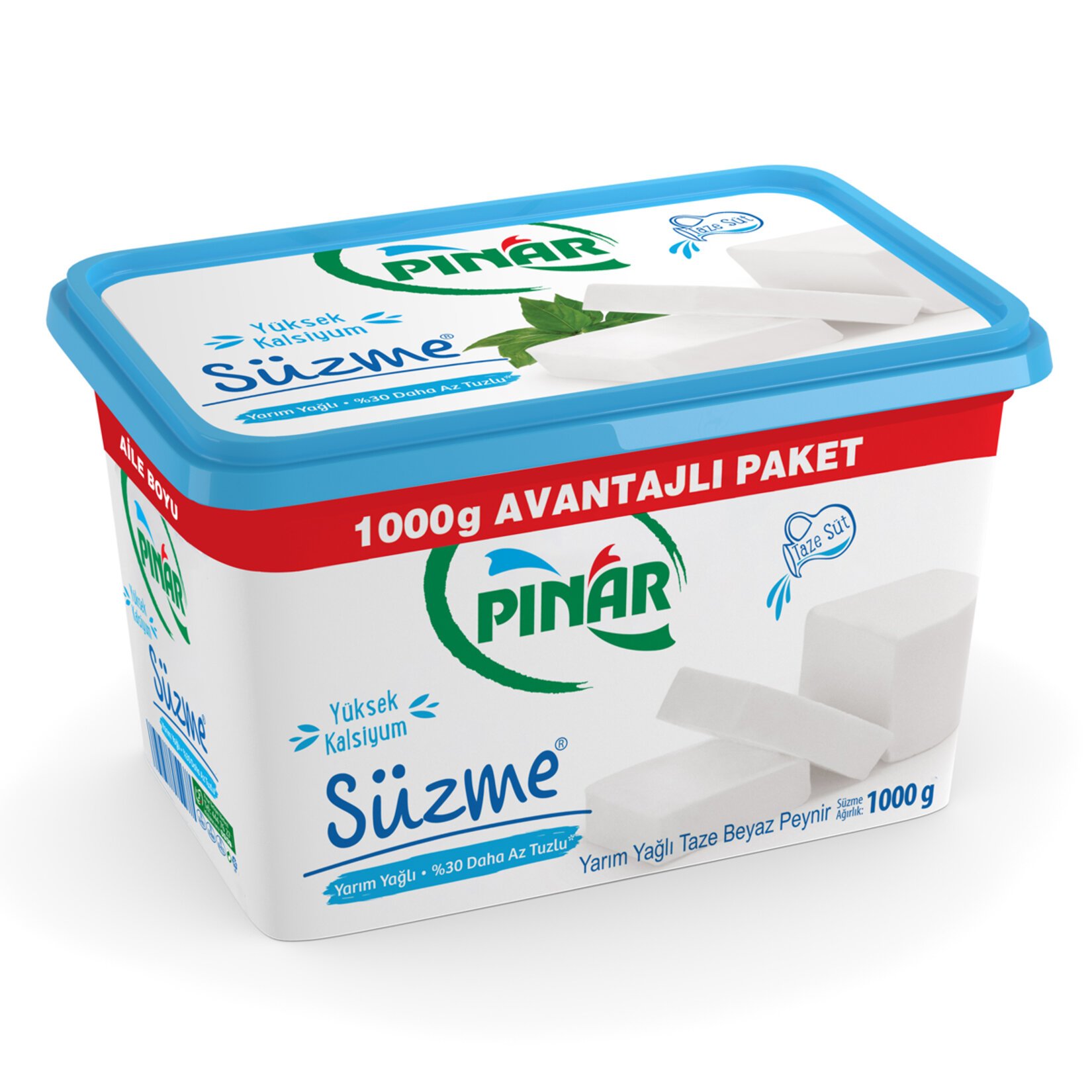 Pınar Yarım Yağlı Süzme Peynir 1000 Gr