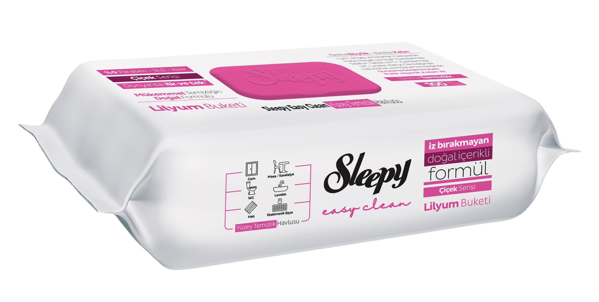 Sleepy Easy Clean Yüzey Temizlik Havlusu Lilyum Buketi 100 Adet