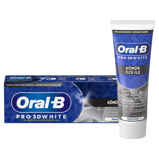 Oral-B Pro 3D White Kömür Özlü Diş Macunu 75 Ml