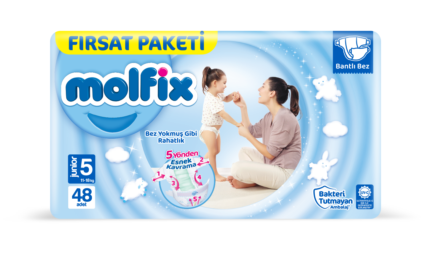 Molfix 5 Numara Junior 48'li Bebek Bezi