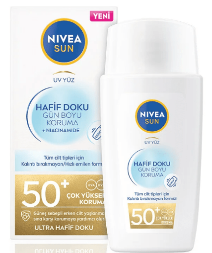 Nivea Sun Hafif Dokulu Güneş Koruyucu Yüz Kremi 50 Spf 40 Ml