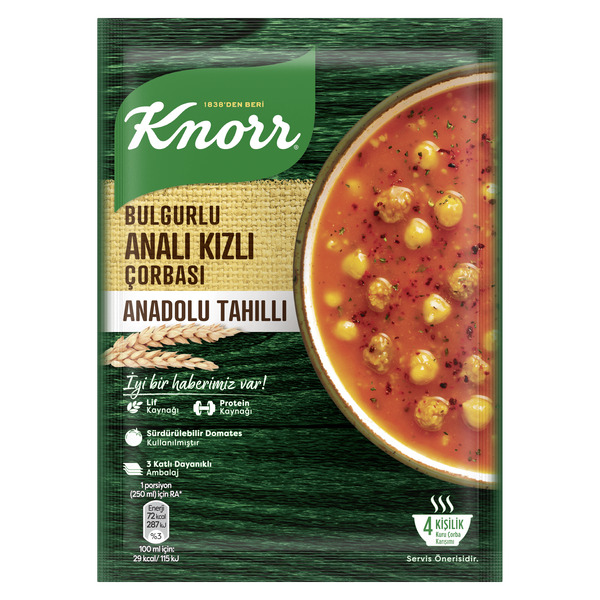 Knorr Bulgurlu Analı Kızlı Çorbası 92 Gr