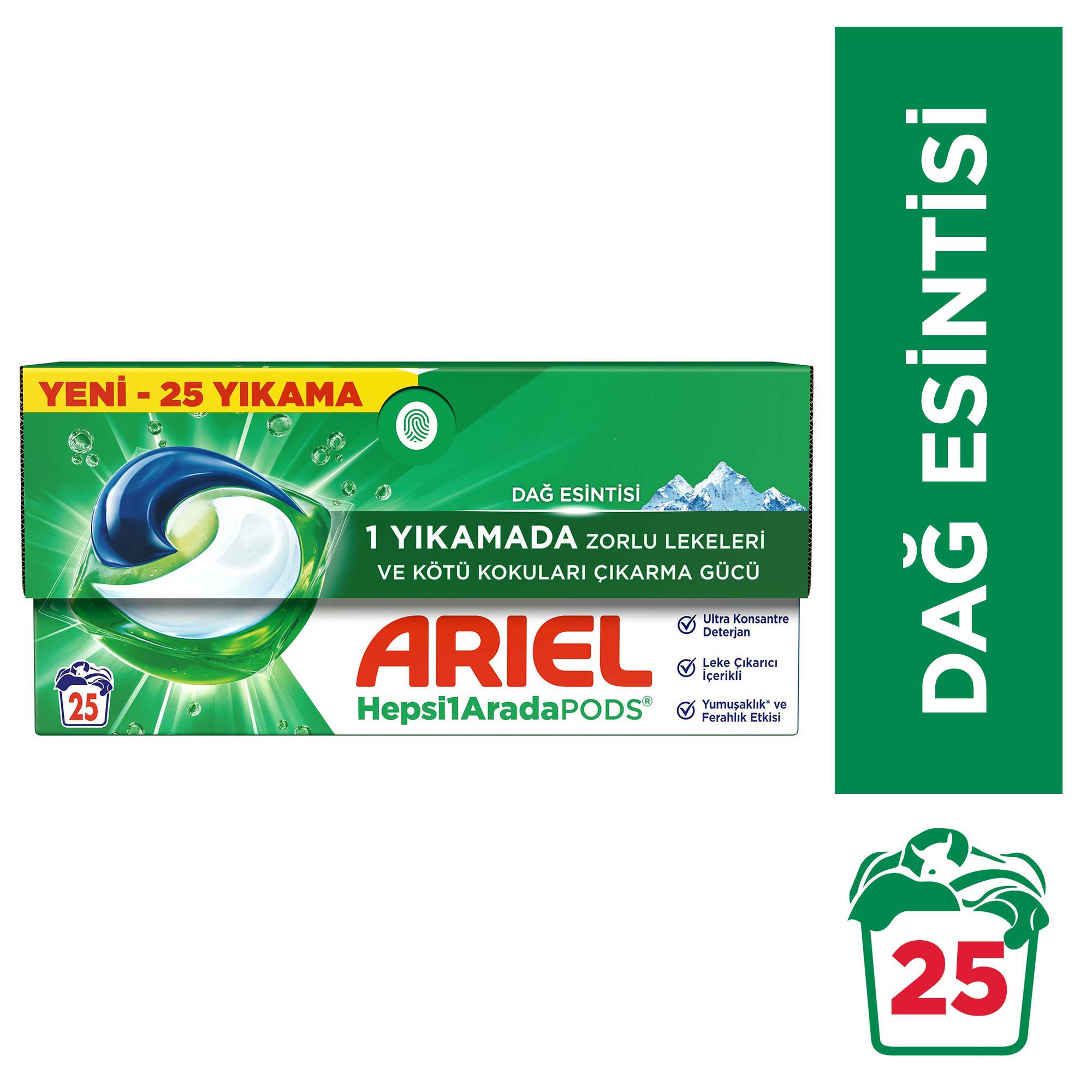 Ariel Hepsi1Arada Pods Dağ Esintisi 25 Yıkama