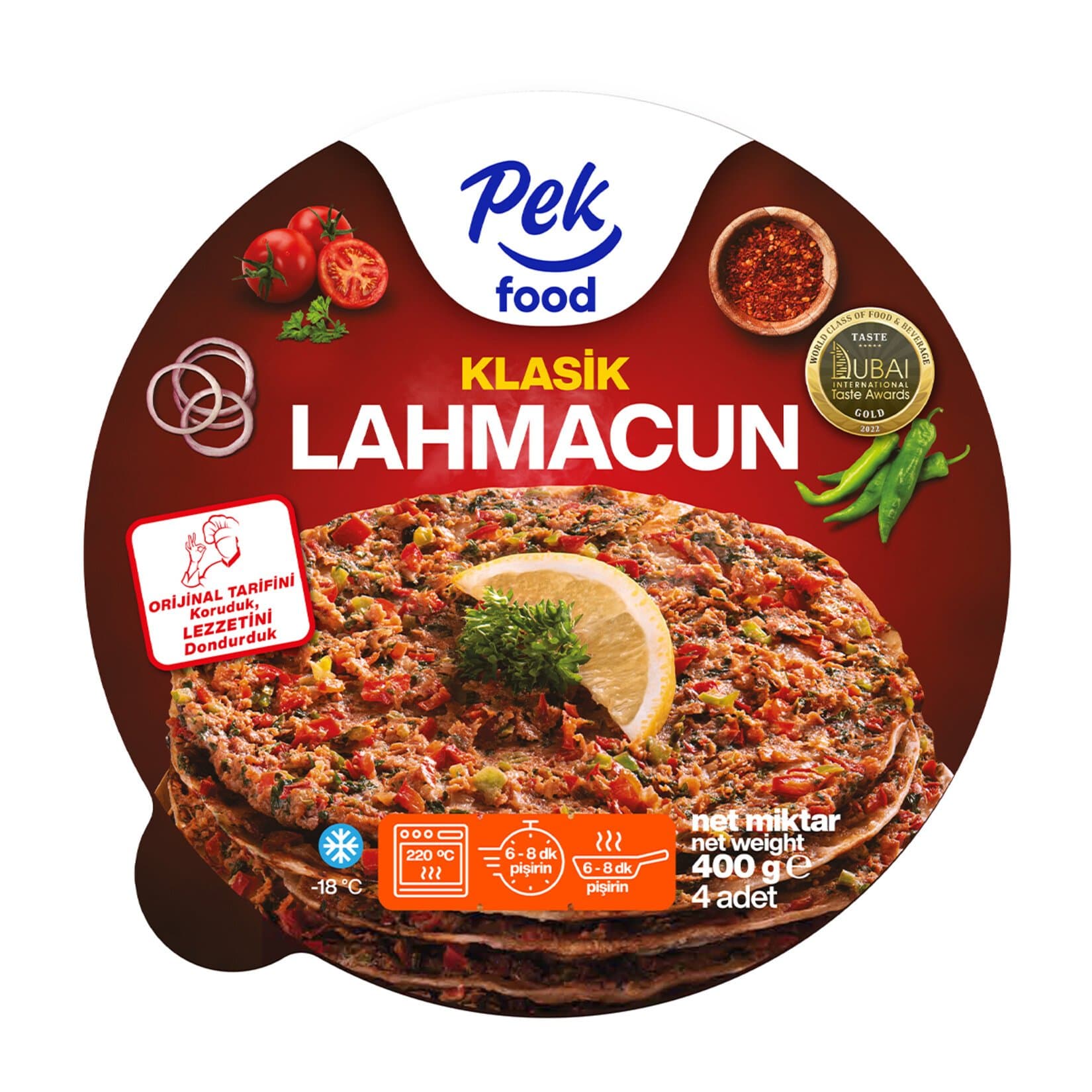 Pek Food Klasik Lahmacun 400Gr