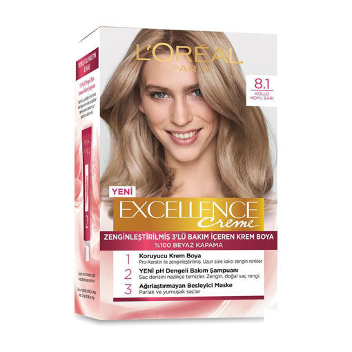 Loreal Paris Excellence Creme 8.1 Koyu Küllü Sarı Saç Boyası