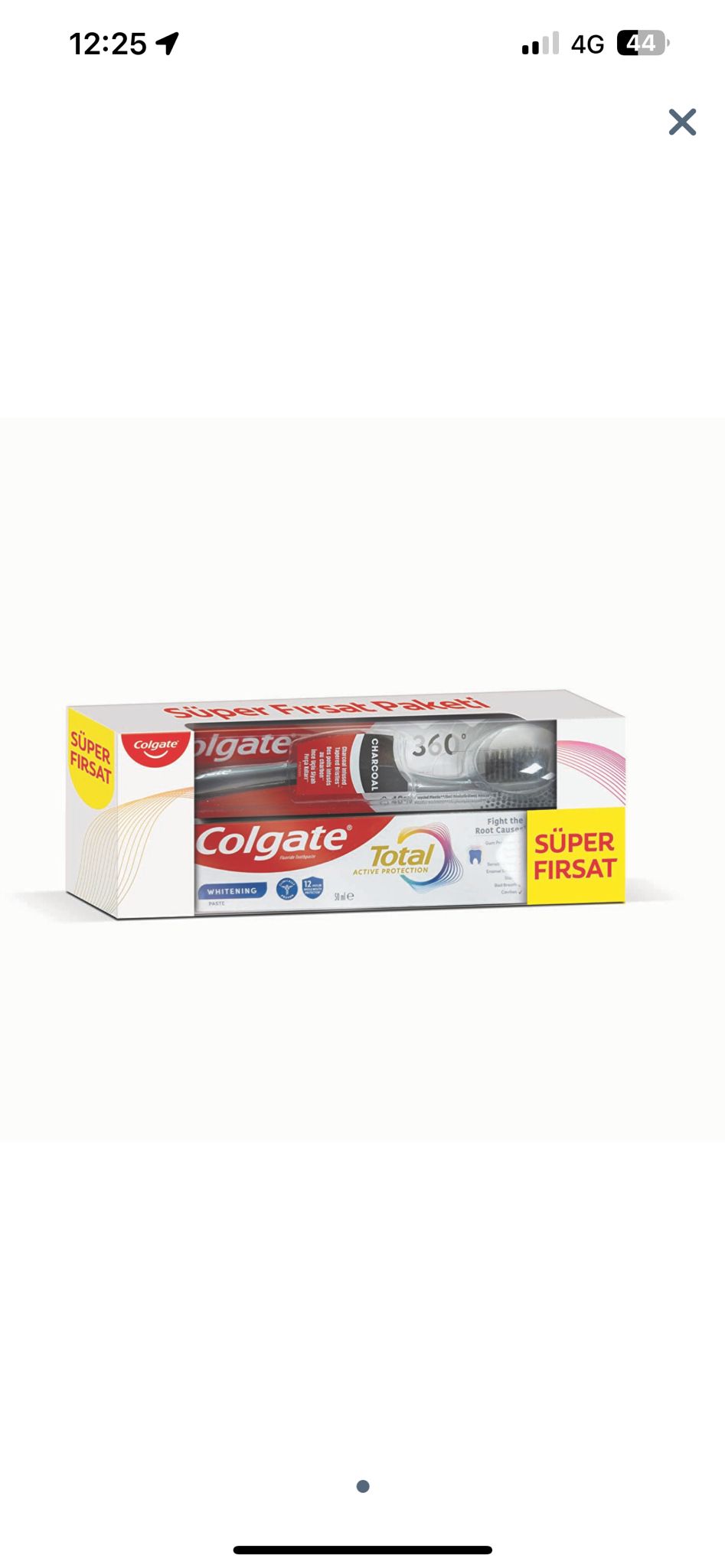 Colgate Total Beyazlık Diş Macunu 50 ML+ 360 Siya Diş Fırçası