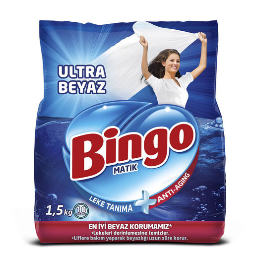 Bingo Ultra Beyaz Beyazlar için Toz Deterjan 10 Yıkama 1,5 Kg