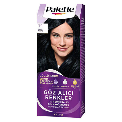 Palette Göz Alıcı Renkler 1-1 Gece Mavisi Saç Boyası