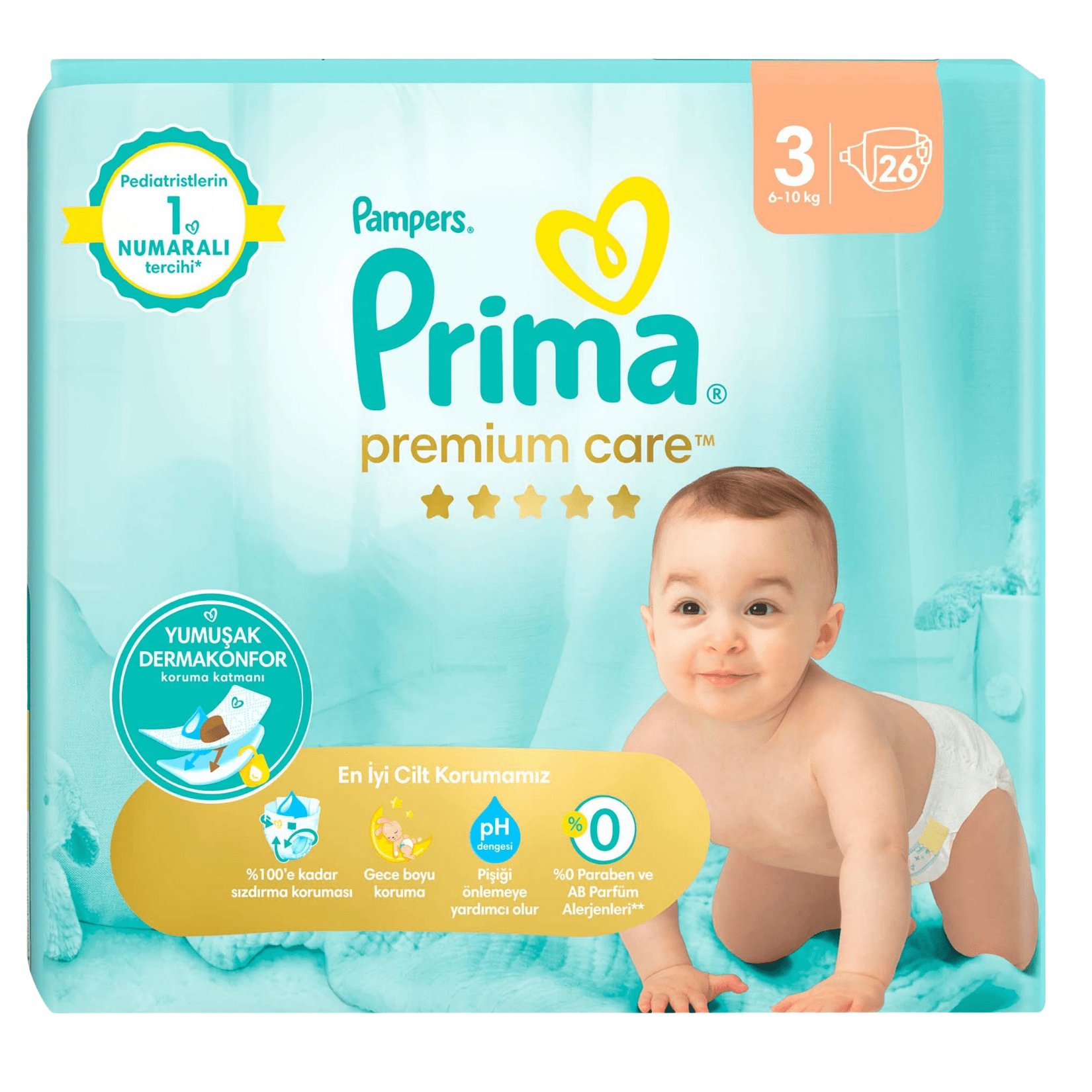 Prima Premium Care 3 Beden Bebek Bezi 26'lı